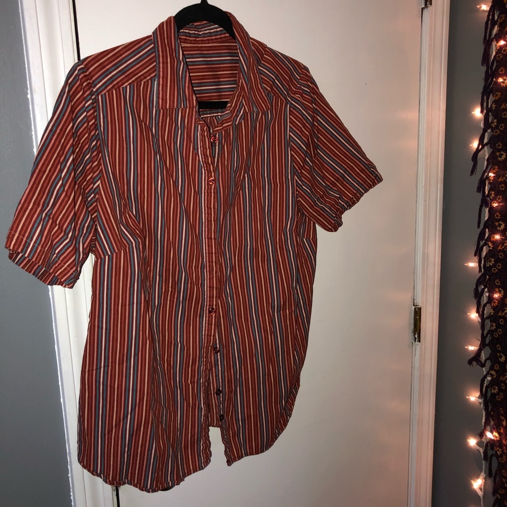 Multicolored Striped Button-up